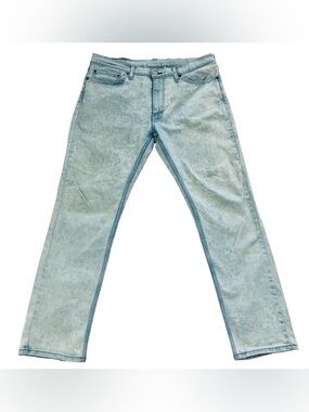 Levis 511 Jeans Men’s 36 X 32 Blue Slim Fit Mid Rise Cotton Light Wash Denim